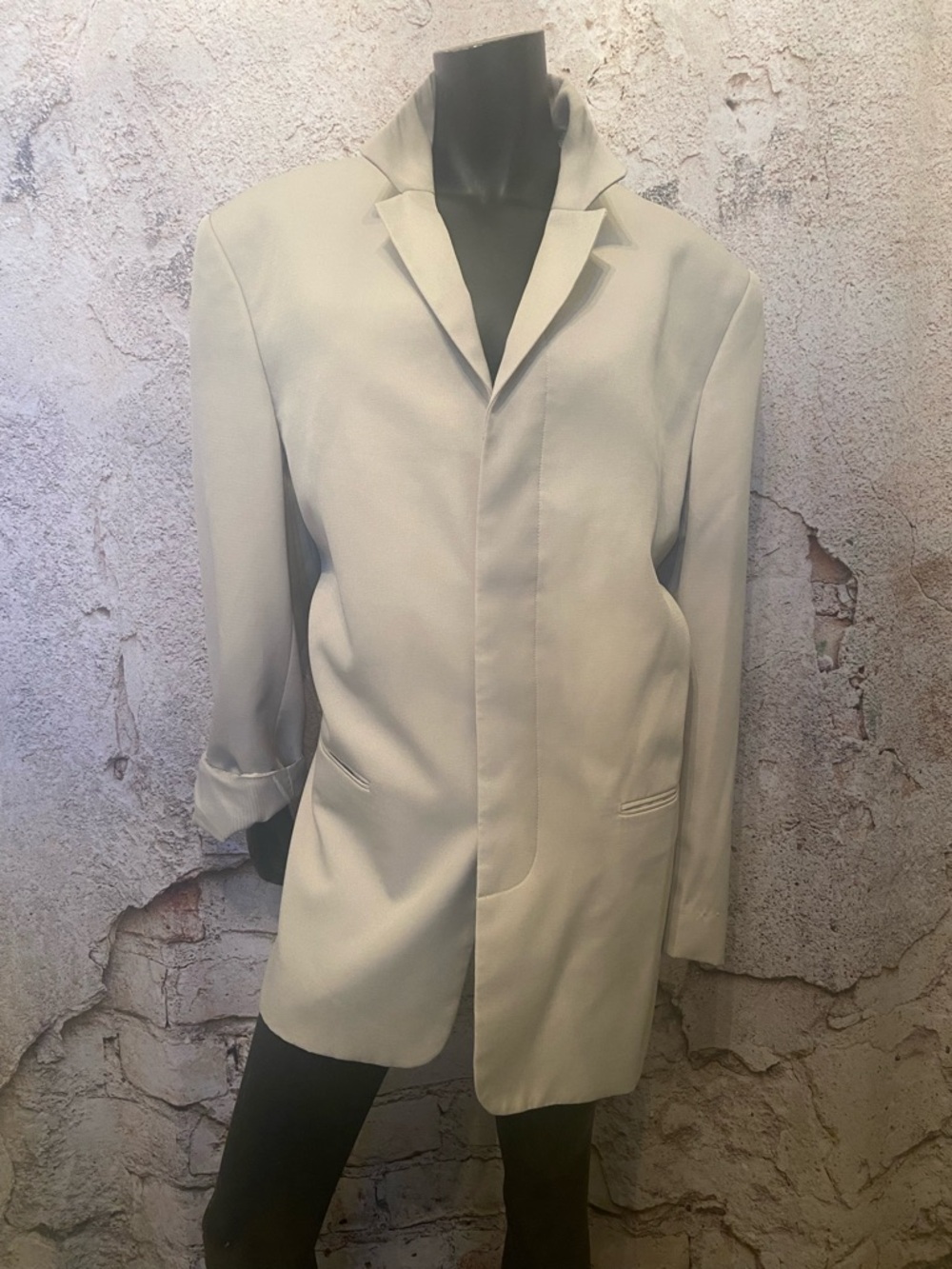 Bruttini Pale Ivory Clean Front Unisex Blazer
